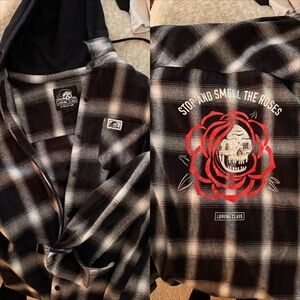 Lurking Class Black Plaid Hoodie Sweatshirt